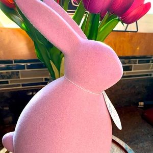 Pink Flocked Bunny